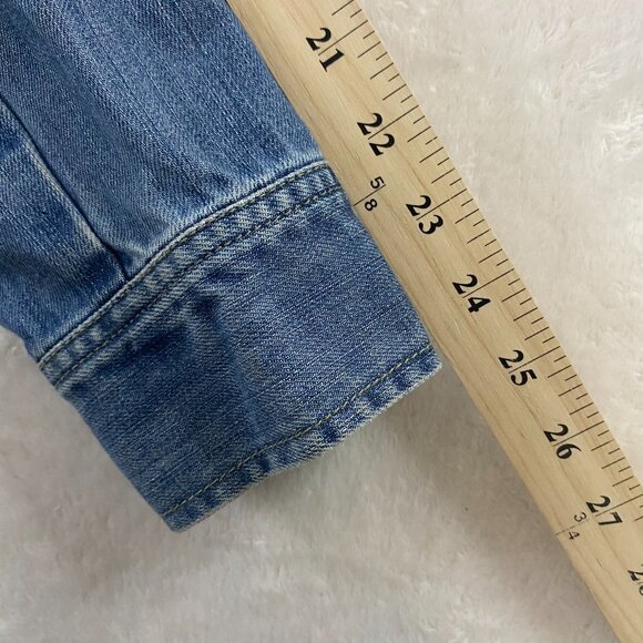 EDDIE BAUER WOMEN'S SIZE MEDIUM BUTTON UP JEAN DENIM JACKET - Picture 11 of 11